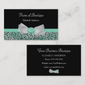 チーテガーリーープリントブティックキュートミントボウ 名刺 (正面/裏面)