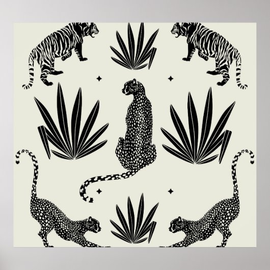 チーテミニマルーイラストレーションヴィンテージ ポスター (正面)