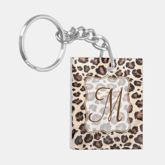 チートスポットアニマルプリントワイルドキャットサファーキーチェーン キーホルダー (正面左)