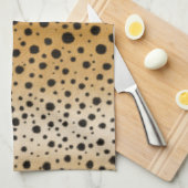 チートスポットエキゾチックなアニマルプリントファーテクスチャ キッチンタオル (四つ折り)