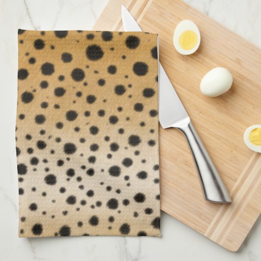 チートスポットエキゾチックなアニマルプリントファーテクスチャ キッチンタオル (四つ折り)