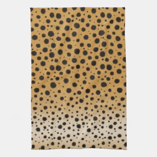 チートスポットエキゾチックなアニマルプリントファーテクスチャ キッチンタオル (縦)