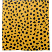 チートスポットオレンジブラック シャワーカーテン (正面)