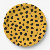 チートスポットオレンジブラック ペーパープレート (正面)