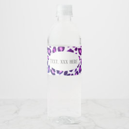 チートピンク，動物+プリント，ヒョウ，チーター ペットボトルラベル