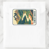 チートリバーウェストバージニアカラー 長方形シール (バッグ)