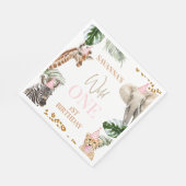 チートープリントガールズサファリワイルドワン1歳 スタンダードランチョンナプキン (角)