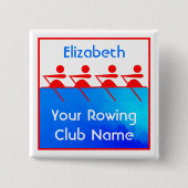 チーパーソナライズされたム漕ぎクラブ 缶バッジ (正面)