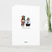 チーフおもしろいアンドピルグリム猫好き感謝祭 シーズンカード (裏面)