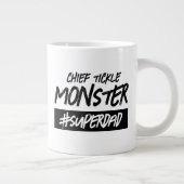 チーフおもしろいチックルモンスターハッシュタグすごいパパ ジャンボコーヒーマグカップ (右)