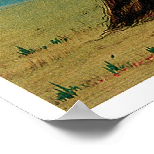 チーフインディアン戦士ヴィンテージアートプリントポスター ポスター (角)