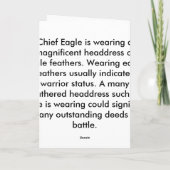 チーフイーグルサリッシュインディアン カード (裏面)