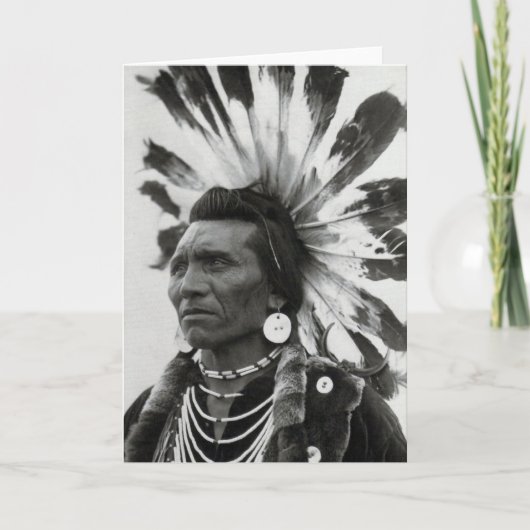 チーフイーグルサリッシュインディアン カード (正面)