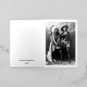 チーフシッティングブル&バッファロービル1895ヴィンテージ 箔グリーティングカード (外側レイダウン)