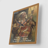 チーフジョセフマザーアース引用文壁時計 スクエア壁時計 (傾斜)