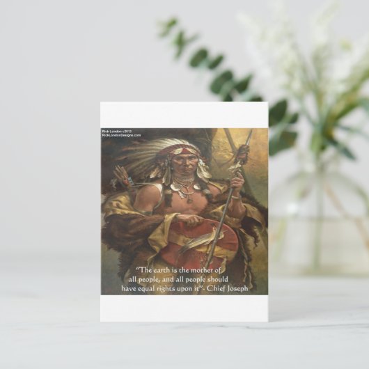チーフジョセフ&自然引用文ギフトティー&カード ポストカード (スタンド正面)