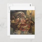 チーフジョセフ&自然引用文ギフトティー&カード ポストカード (正面/裏面)