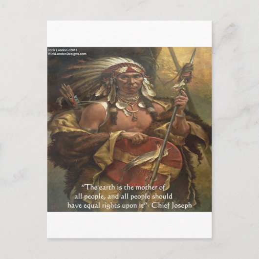 チーフジョセフ&自然引用文ギフトティー&カード ポストカード (正面)