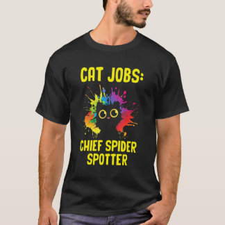 チーフスパイダースポッター ネコ ねこ ネコのユーモア 子猫 ねこ母さん 3 Tシャツ
