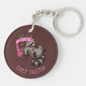 チーフタスターお誕生日ケーキ食べズアライグマ漫画 キーホルダー (裏面)