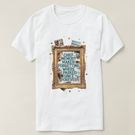 チーフメモリーメーカーTシャツ、置き場所を忘れる Tシャツ (デザイン正面)