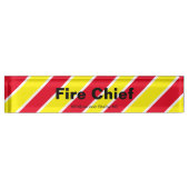 チーフレッド/ホワイト/イエローデスク名プレート デスクネームプレート (正面)