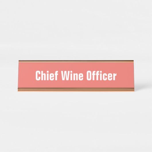 チーフワイン担当者名プレート デスクネームプレート (正面)