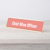 チーフワイン担当者名プレート デスクネームプレート (正面)