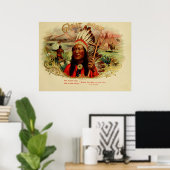 チーフ素晴らしヴィンテージシガーボックスラベル ポスター (ホームオフィス)