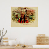 チーフ素晴らしヴィンテージシガーボックスラベル ポスター (キッチン)