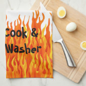 チーフ調理師&ボトル洗浄機 キッチンタオル (四つ折り)