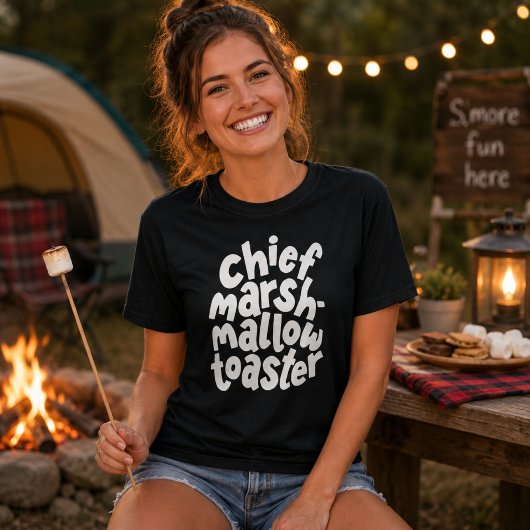 チーフ・マシュマロ・トースター 楽しいホワイトの名言 Tシャツ