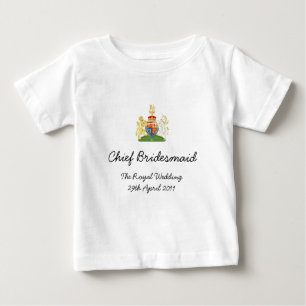 チーフBridesmaid -王室のおもしろい結婚の子供ティー ベビーTシャツ