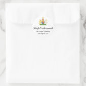 チーフBridesmaid -王室のおもしろい結婚の記念品 ラウンドシール (バッグ)