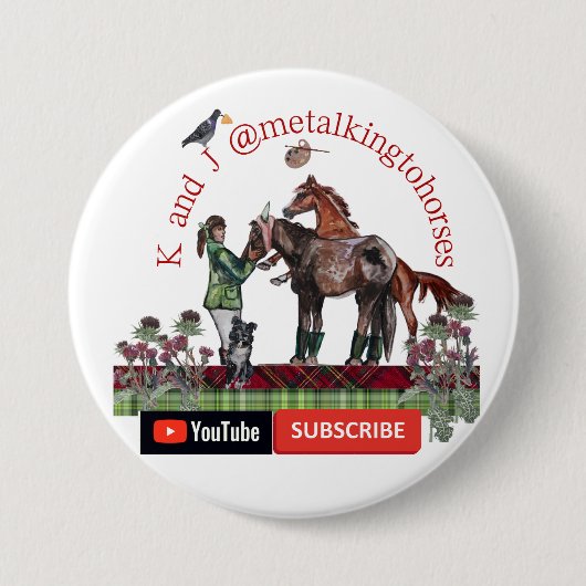 チーブルック厩舎リボロン 缶バッジ (正面)