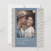 チープブルーボホ織物ロマンティック写真 (正面)