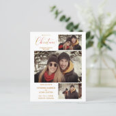 チープメリークリスマス3枚の写真コラージュカップル (スタンド正面)