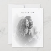 チープ・洗練されたB&Wミニマリスト結婚写真ズ (裏面)