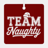 チームいけなおもしろいクリスマスパーティー冗談ユーモアの男 メタルオーナメント (正面)