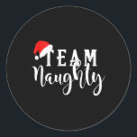 チームいけな – チームおもしろいニースChristmas Ma ラウンドシール<br><div class="desc">チームいけな – チームニースおもしろいクリスマスカップルのマッチングTank Top</div>