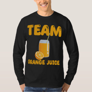 チームおもしろいオレンジジュースのアパレルオレンジ Tシャツ