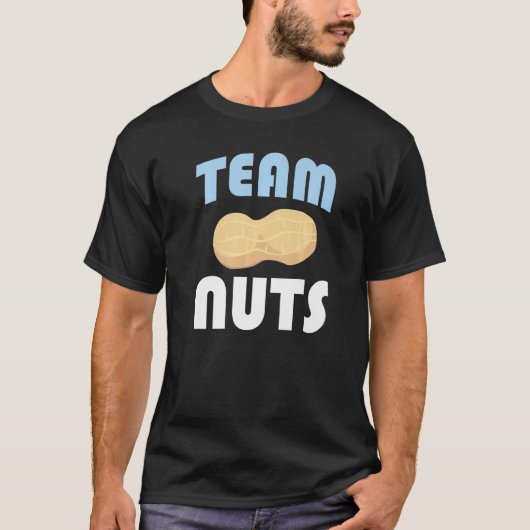 チームおもしろいナッツ男の赤ちゃん性別が発表の発表 Tシャツ (正面)