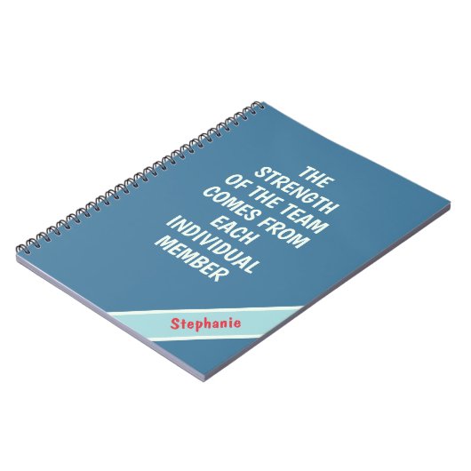 チームおもしろいワーク |お礼チームギフトノートブック ノートブック (左側)