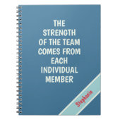 チームおもしろいワーク |お礼チームギフトノートブック ノートブック (正面)