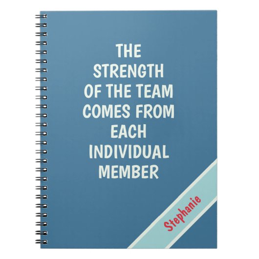 チームおもしろいワーク |お礼チームギフトノートブック ノートブック (正面)