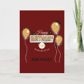 チームお祝いハッピーバースデーカード カード (正面)