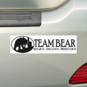 チームくまのバンパーステッカーの黒 バンパーステッカー (車上)