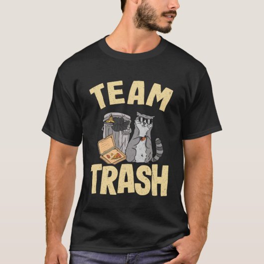 チームごみ箱ごみパンダラクーン4 Tシャツ (正面)