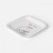 チームでパーソナライズされたサッカーヘルメット ペーパープレート (傾斜あり)