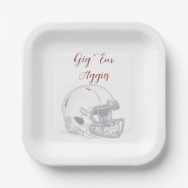 チームでパーソナライズされたサッカーヘルメット ペーパープレート